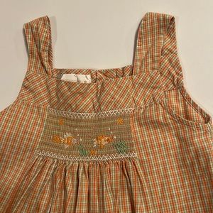 Toddler girls Strasburg dress smocked 3Y EUC fish